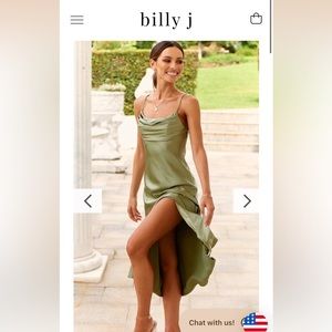Billy J Celina Midi Dress - Olive size 10(aus) size 6(US)